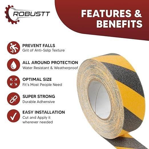 Anti Skid/Slip Tape | Fall Resistant Acrylic Adhesive Tape(5cmx5m)